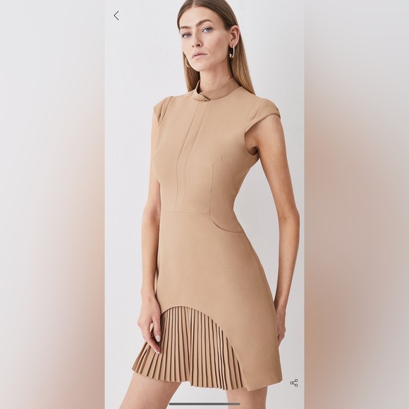 Nwt Karen millen military dress size 10 in nude - Picture 1 of 5